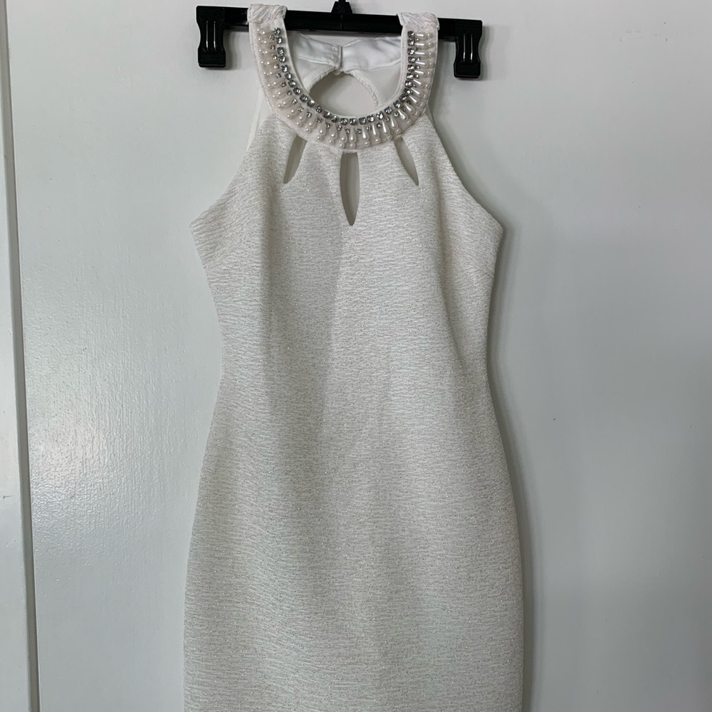White Halter Dress